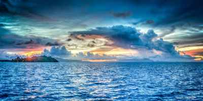 body of water during dawn