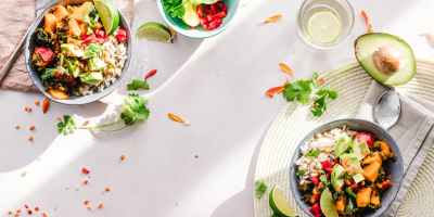 photo of vegetable salad in bowls
