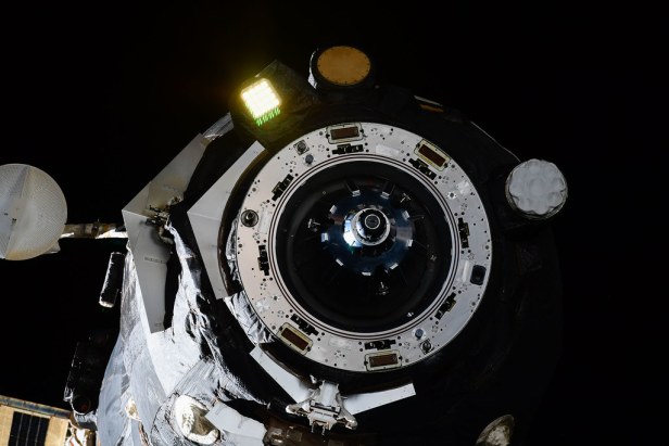 The forward end of the Progress 74 resupply ship