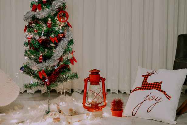 christmas tree and decorations